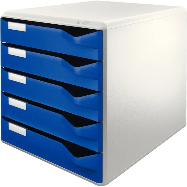 Leitz Post und Form Schubladenschrank blau/weiss